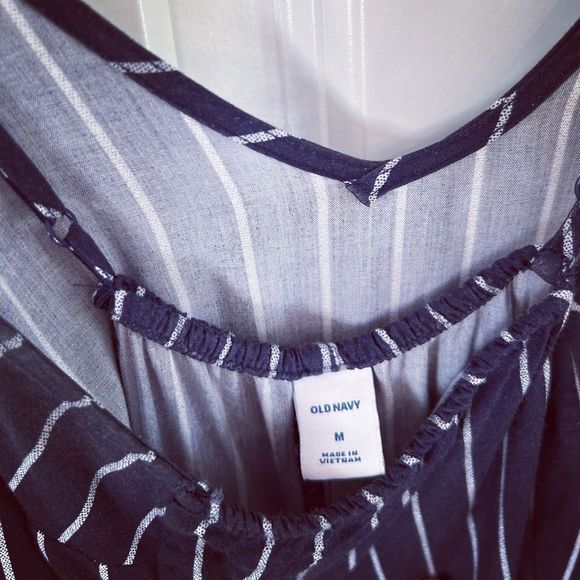 Old Navy Blue and White Pin Stripe Maxi Dress - Picture 4 of 4